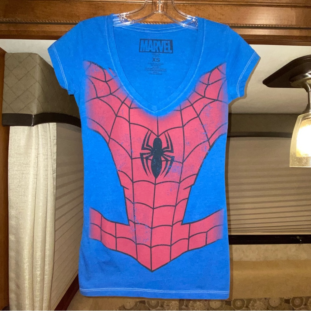 Marvel Spider-Man V-Neck Tee Sz. XS